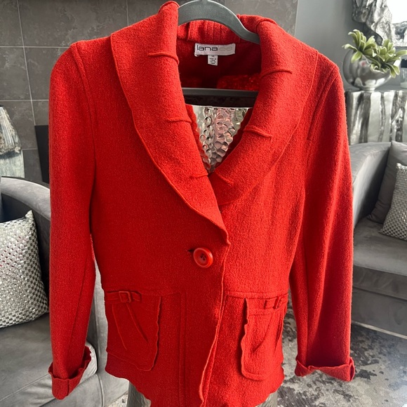 Lana Lee pumpkin spice coloured blazer jacket size 14 very pretty plus size - Picture 3 of 16